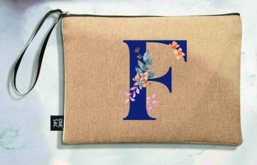 Bolso de mano letra f una pieza (diseño variado) (25×18×1 )